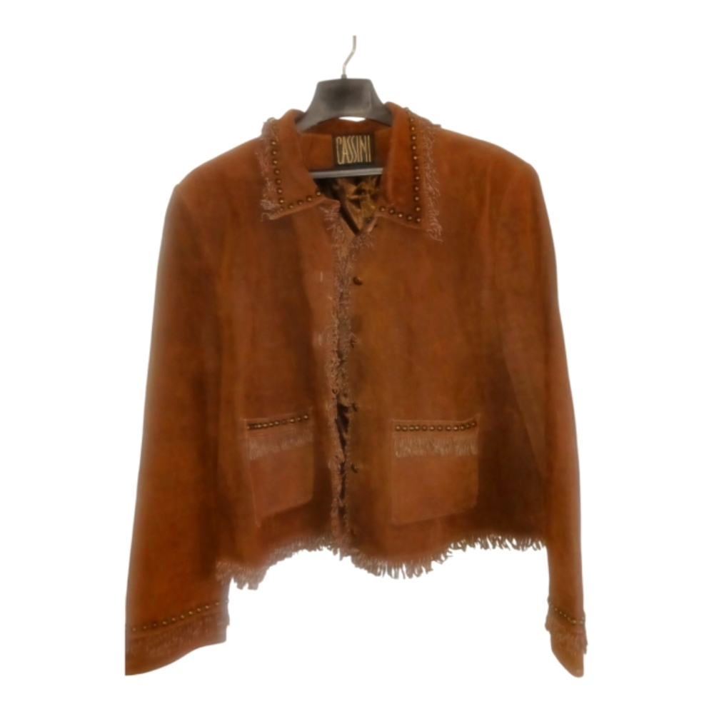 Suede leather jacket